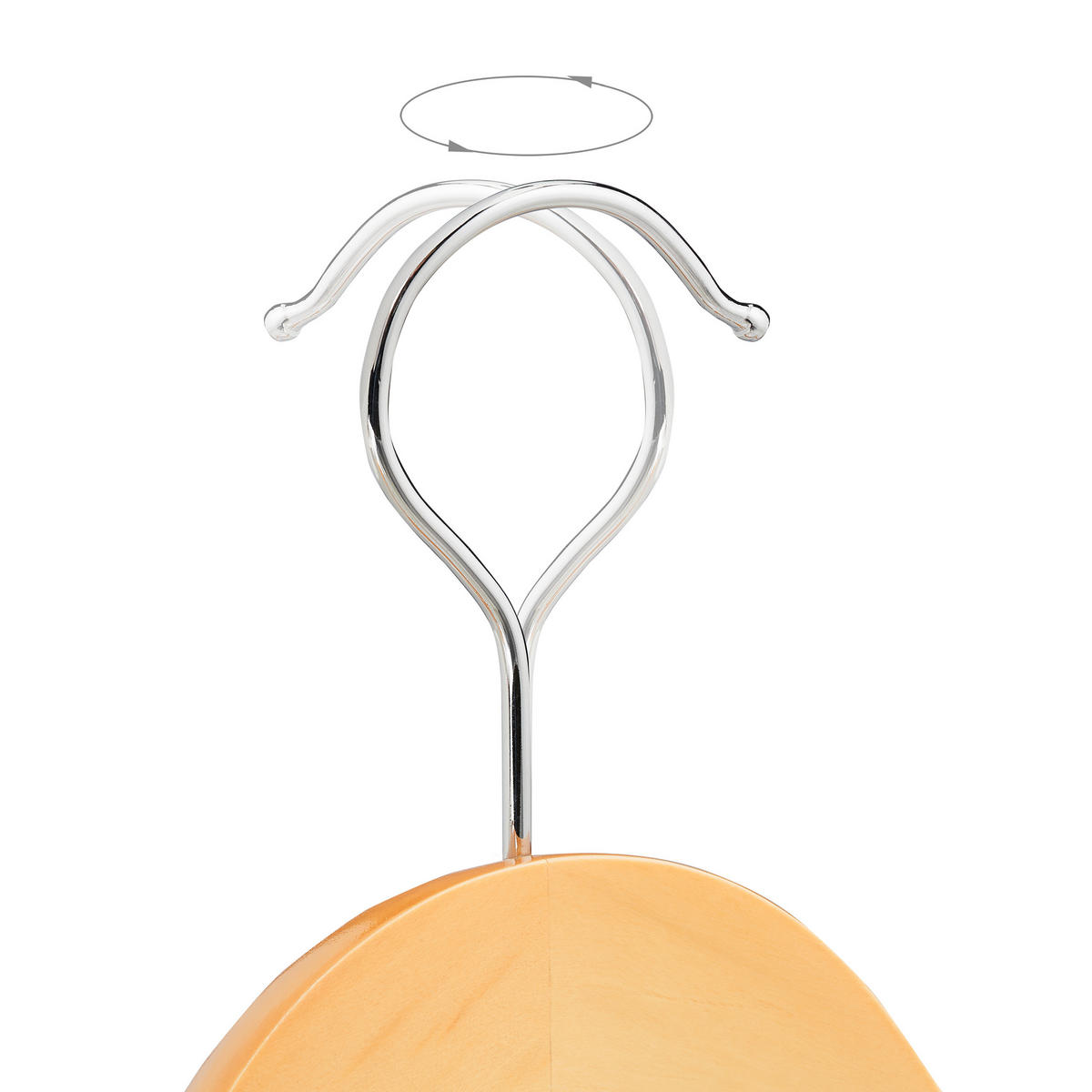 10XVEŠIAKY na saká - svetlohnedá, kov/drevo (45/23.5/5.5cm) - Relaxdays