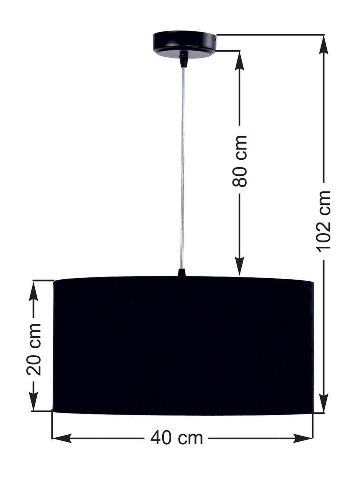 HÄNGELEUCHTE Blau 40/20 cm - Blau/Schwarz, Kunststoff (40/0.6/20cm) - ONZENO