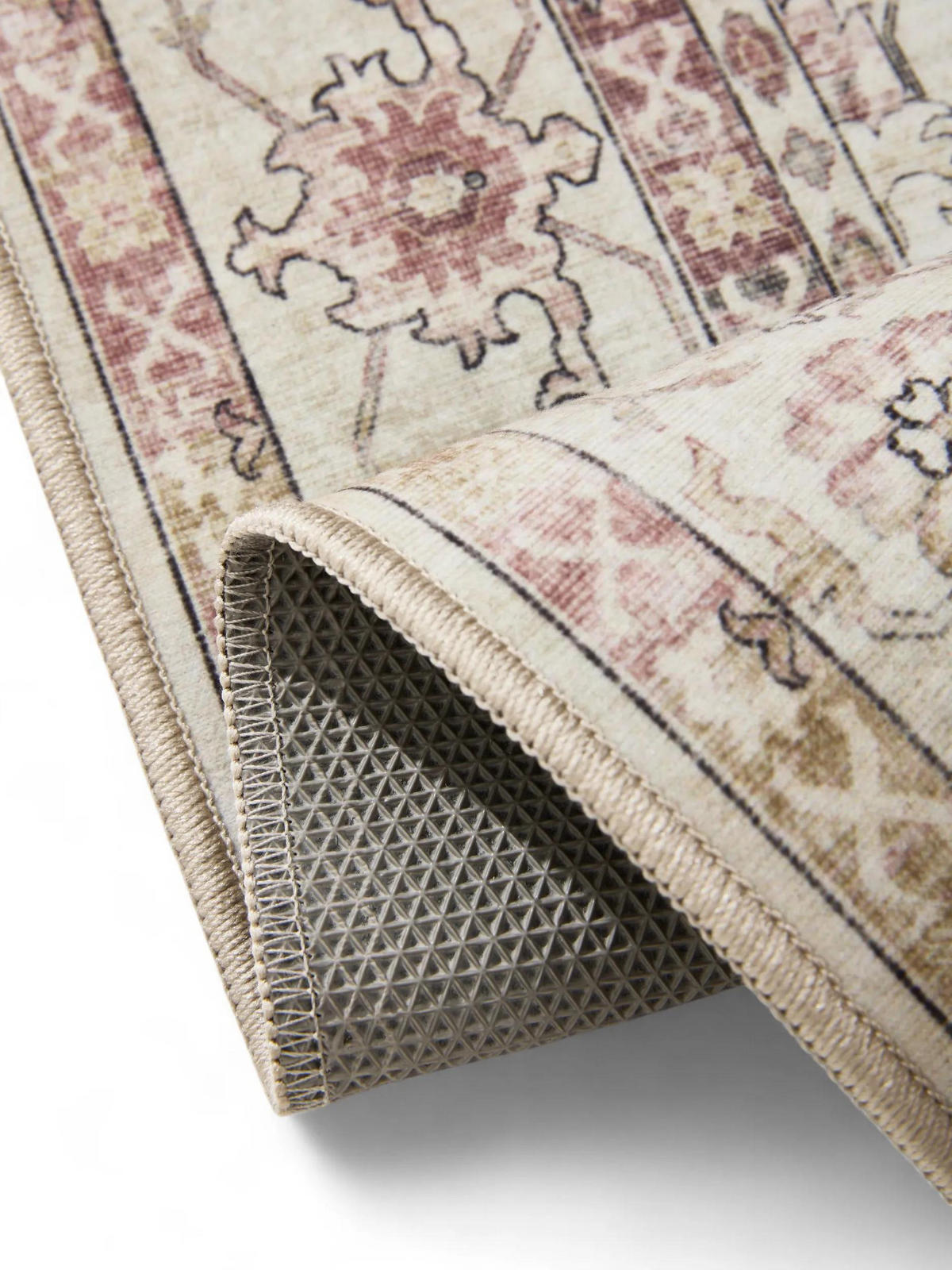 VINTAGE-TEPPICH George waschbar 60x120 cm - Beige/Rosa, Kunststoff (60/120cm) - benuta