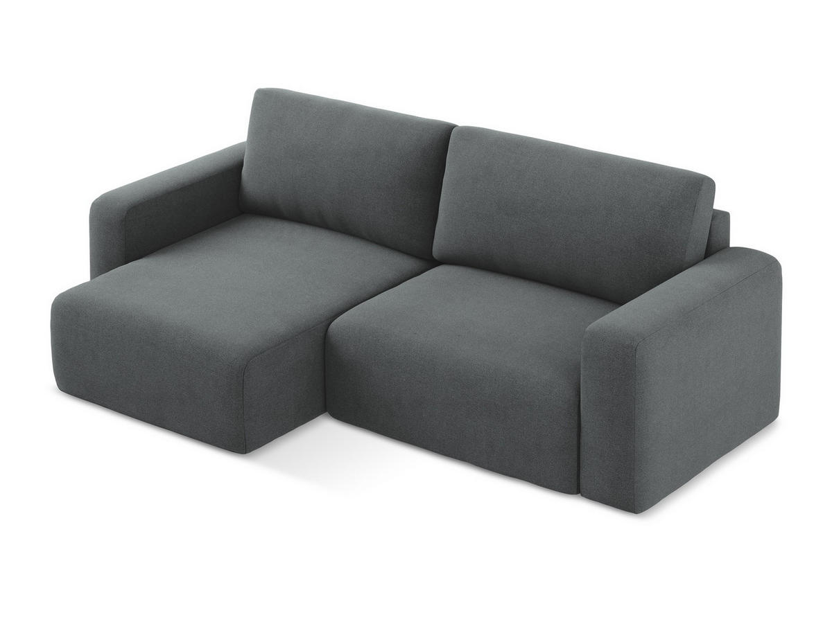 ECKSOFA Rechts Samt Stoff Violett - Lila/Flieder, Kunststoff/Textil (224/167cm) - Makamii