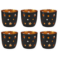 TEELICHTHALTER (6er Set) Delight - Schwarz, Metall (7cm) - Butlers