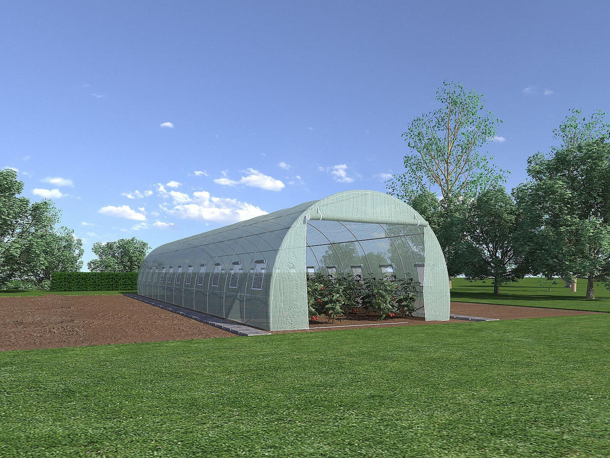 FOLIENGEWÄCHSHAUS - 300cm x 1200cm - Polyethylen - grün - IPOMEA - Grün, Kunststoff (300/200/1200cm) - Vente-Unique