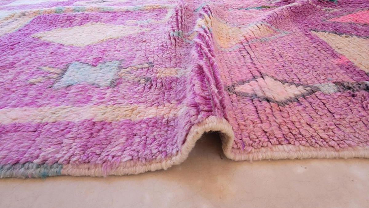 BERBERTEPPICH aus Marokko aus reiner Wolle 200x 300 cm - Lila, Naturmaterialien (200/300cm) - AFK Living