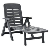 KLAPPLIEGE Kunststoff Anthrazit - Anthrazit, Kunststoff (72/96/189cm) - furnicato