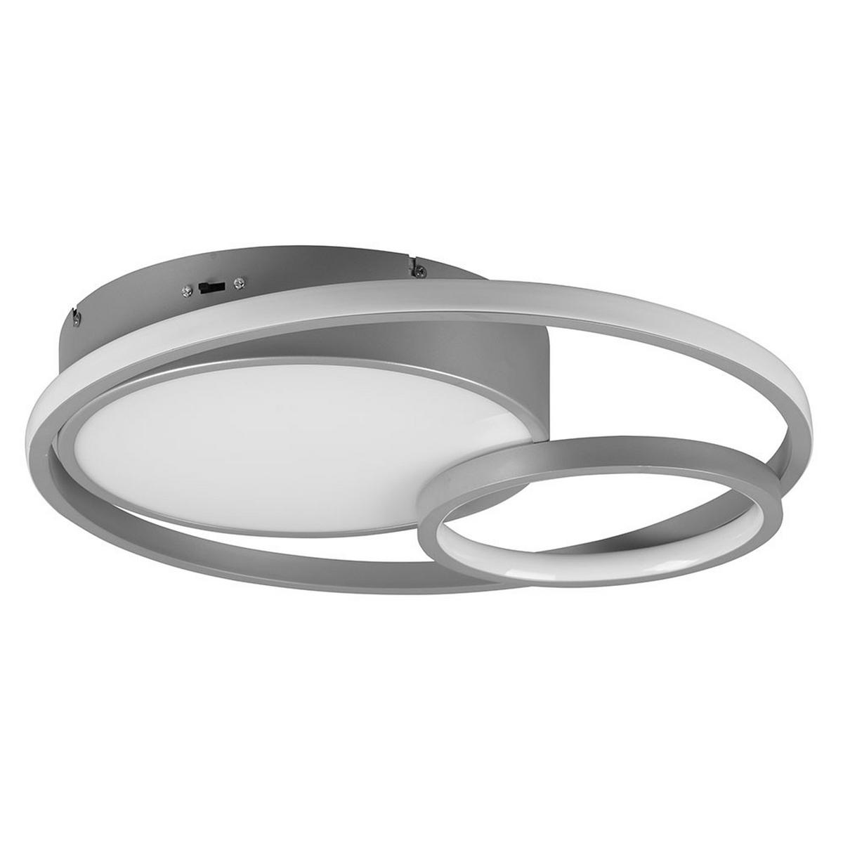LED DECKENLEUCHTE Vuelta Silber - Silberfarben, Metall (48/48/9cm)