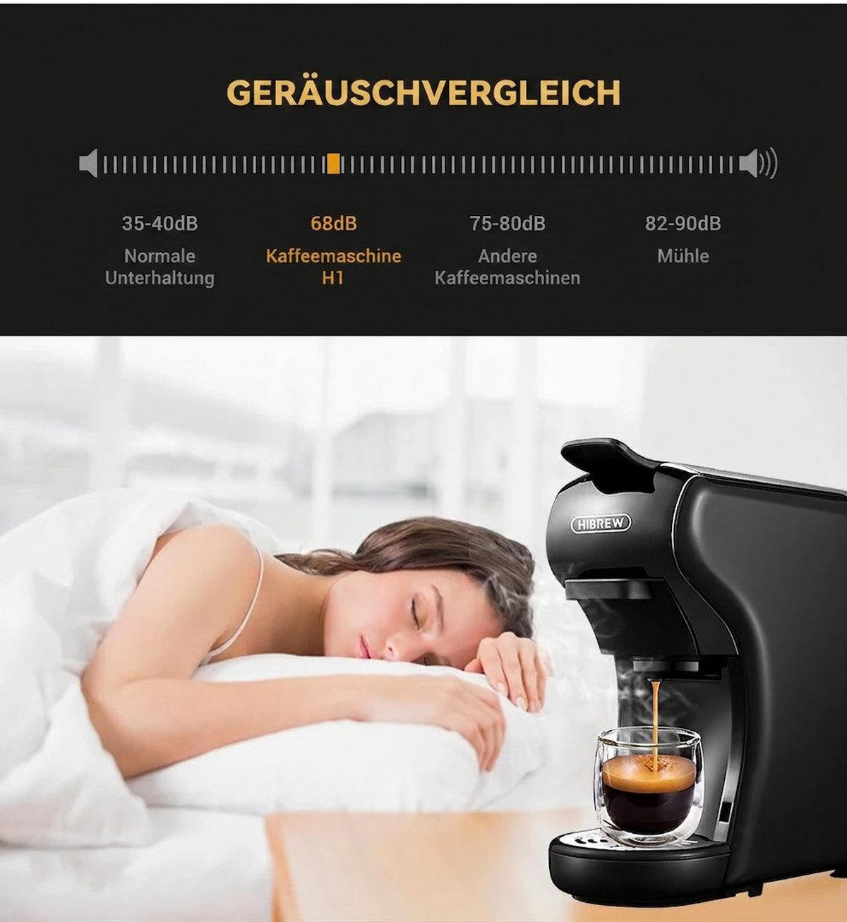 ESPRESSOMASCHINE 5-in-1, 20 Bar für Nes/DG/K-Cup/ESE Pads/Pulver - Schwarz, Metall (11/26/26cm) - BEXEVUE