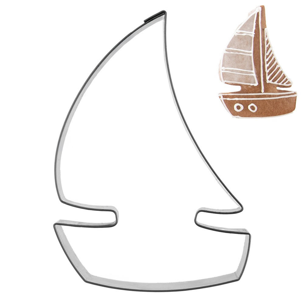 AUSSTECHFORM Segelboot 8,5 cm Silber - Silberfarben, Metall (6/1.5/8.5cm) - Orion 