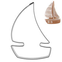 AUSSTECHFORM Segelboot 8,5 cm Silber - Silberfarben, Metall (6/1.5/8.5cm) - Orion 