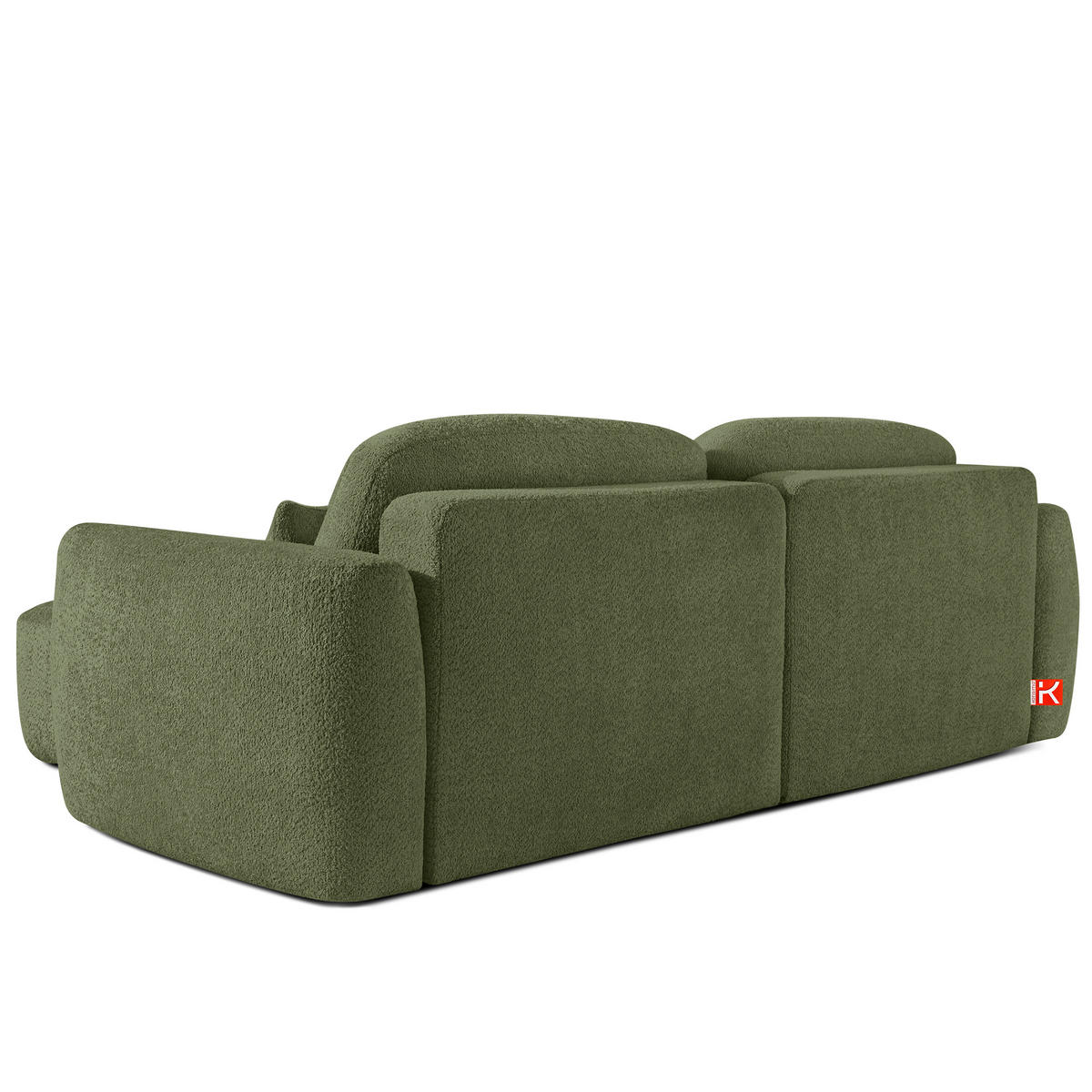 SITZGARNITUR ELOSA - Olivgrün, Holz/Textil (245/85/165cm) - KONSIMO®