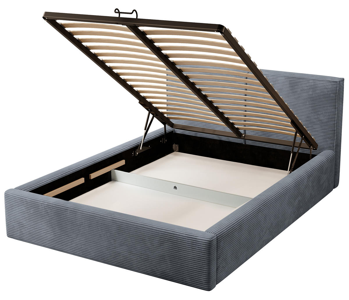 POLSTERBETT Farese Grau Cordbezug 180 cm - Grau, Textil (180/200cm) - Selsey