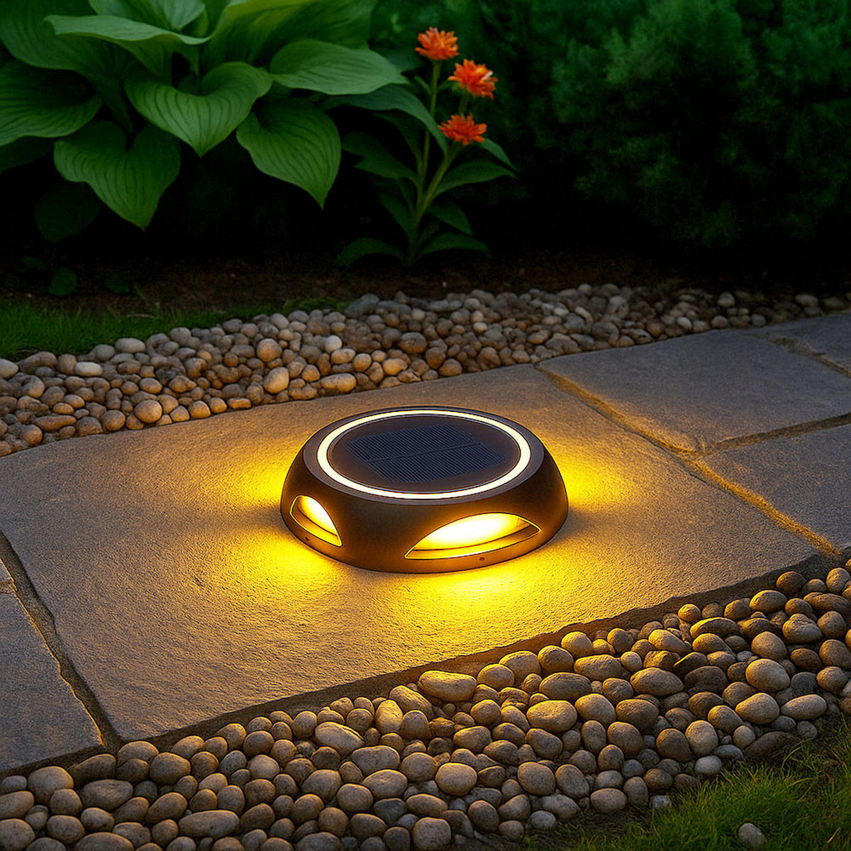 LED AUSSENLEUCHTE Kunststoff Schwarz - Schwarz, Metall (14/14/3.6cm) - Globo Lighting