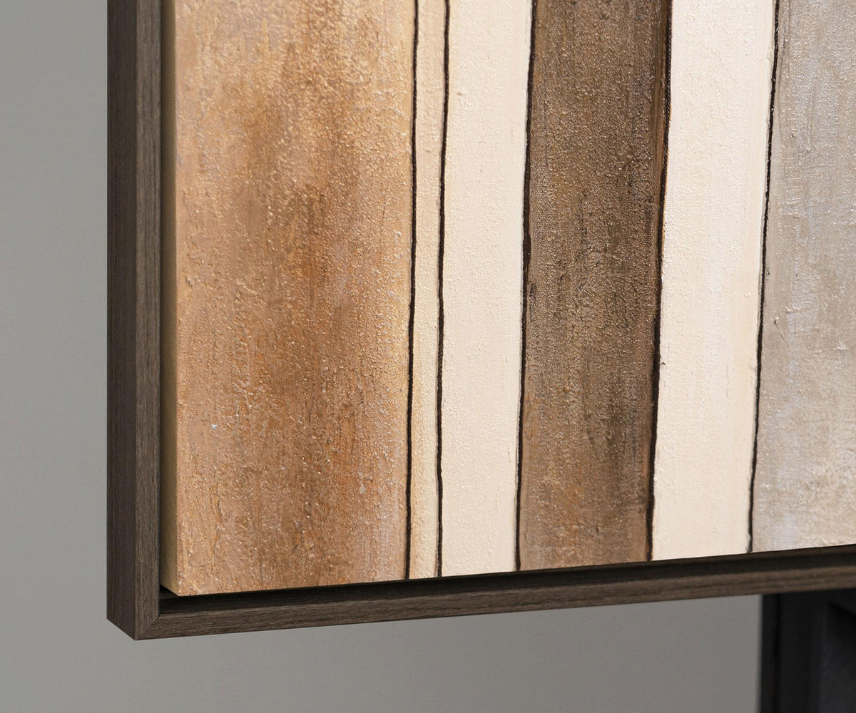GEMÄLDE Stadt der Figuren Schattenfugenrahmen Grau 120x80 cm - Grau, Holz (120/80cm) - YS-art gallery