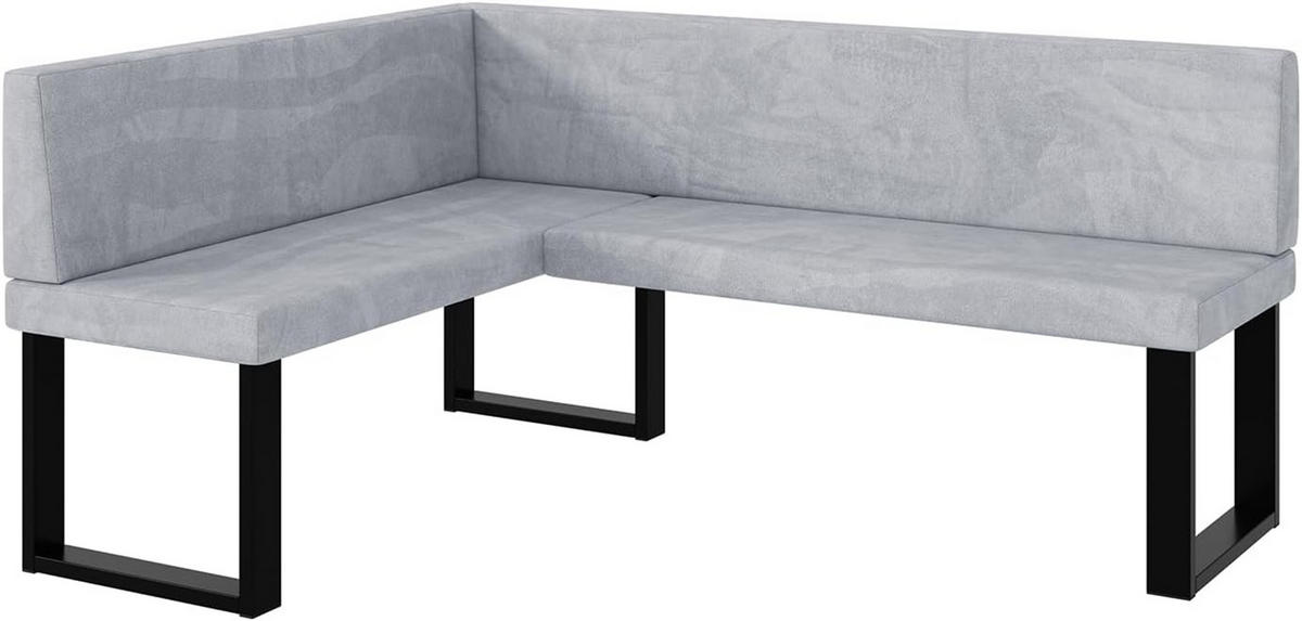 ECKBANK TONI_U - Hellgrau, Textil (128/168cm) - Meblini
