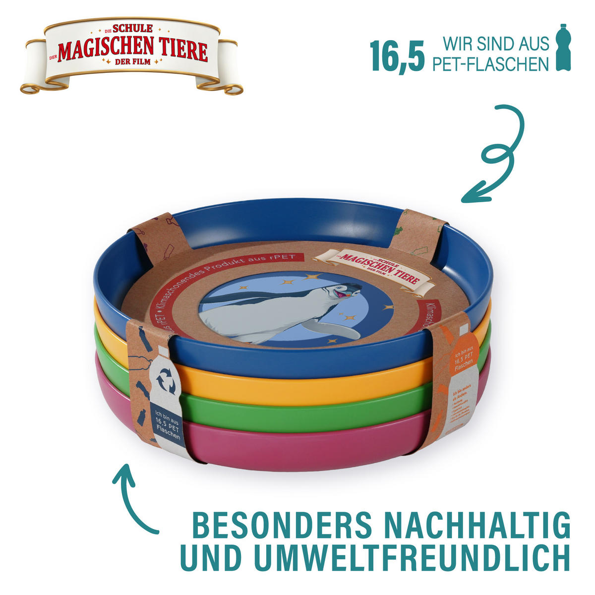 KINDER-TELLER Set 4-teilig - Multicolor, Kunststoff (19.2/2.55/20cm) - Stoneline