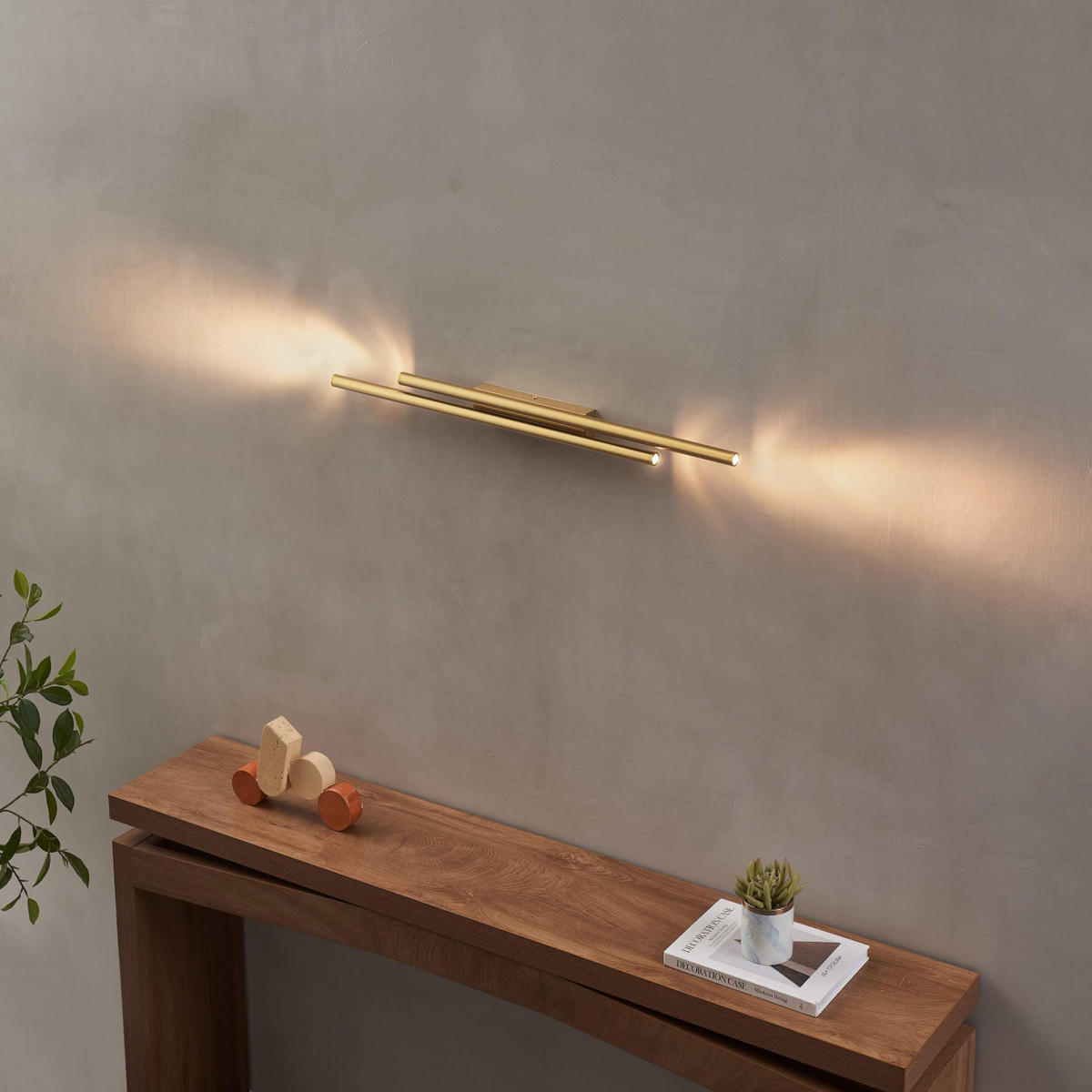 WANDLEUCHTE Gali, Messing, 70cm - Goldfarben, Metall (5/70/6cm) - KOSILUM