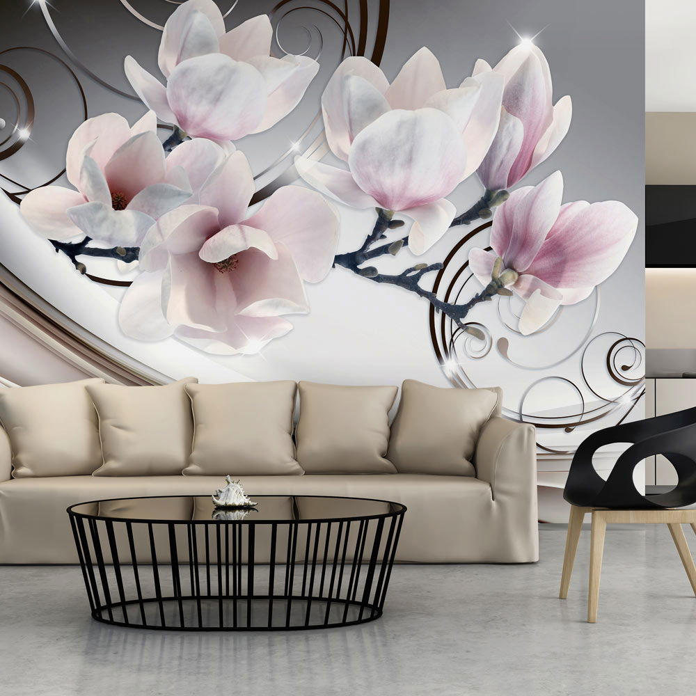 SELBSTKLEBENDE FOTOTAPETE 343/245 cm - Pink/Braun, Kunststoff/Textil (343/1cm) - KUNSTLOFT