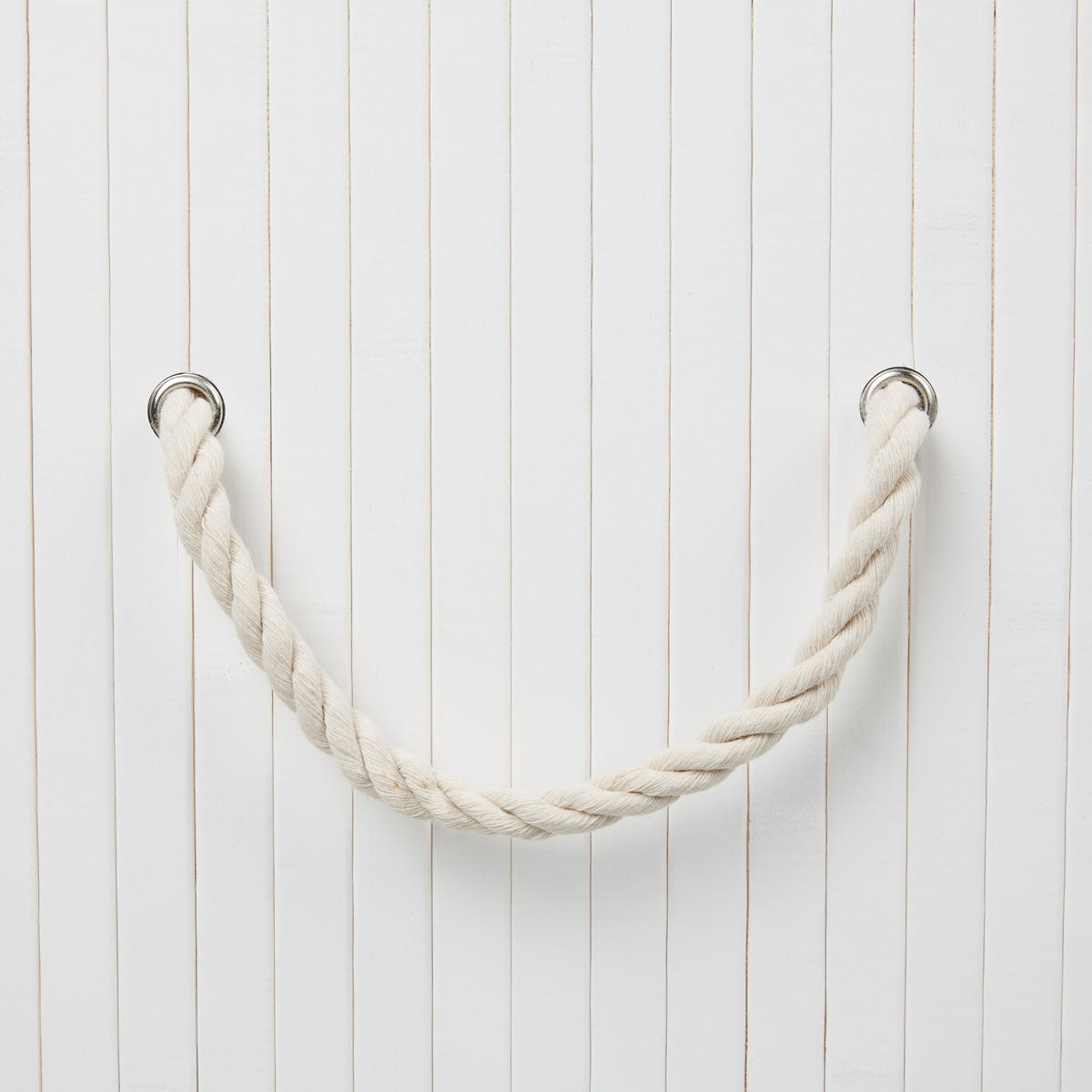 WÄSCHEKORB - Weiß, Holz/Textil (43.5/65.5/33.5cm) - Relaxdays