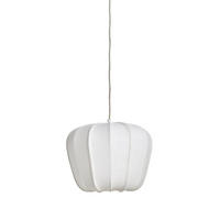 PENDELLEUCHTE ZUBEDO Weiß 40/40/30 cm - Weiß, Textil (40/40/30cm) - Light & Living