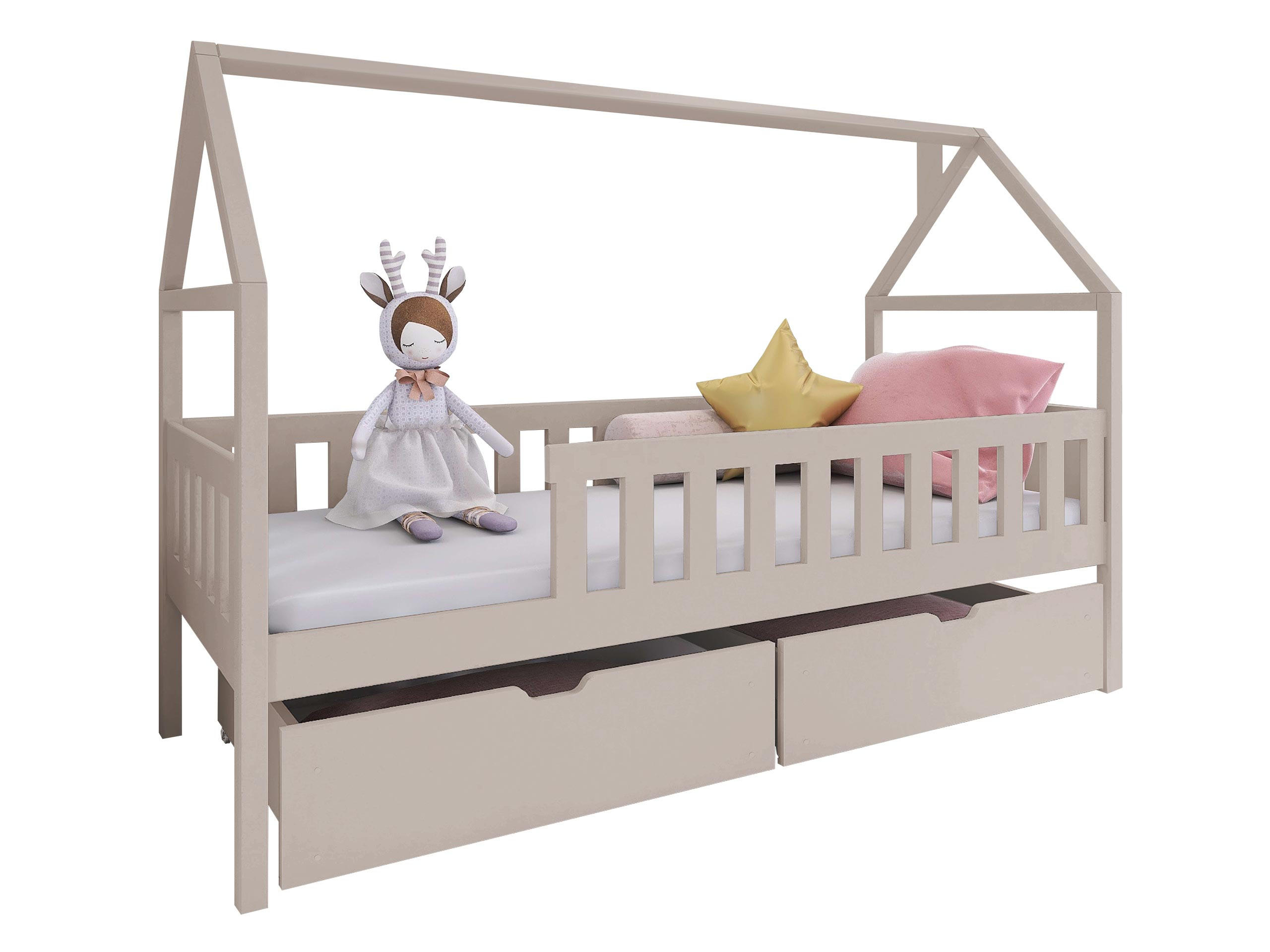 HAUSBETT Domi - Kaschmir, Holz (80/200cm) - MIRJAN24