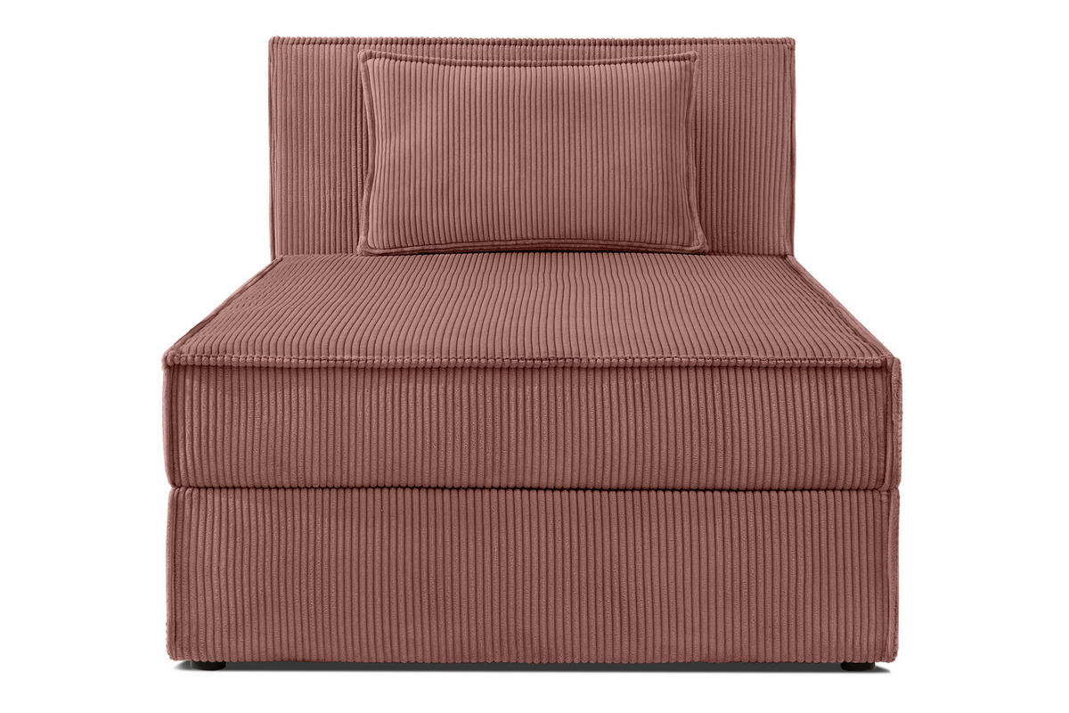 BOXSPRINGBETT ROTI Einzelbett, rosa - Schwarz/Rosa, Holz/Holzwerkstoff (100/200cm) - KONSIMO®