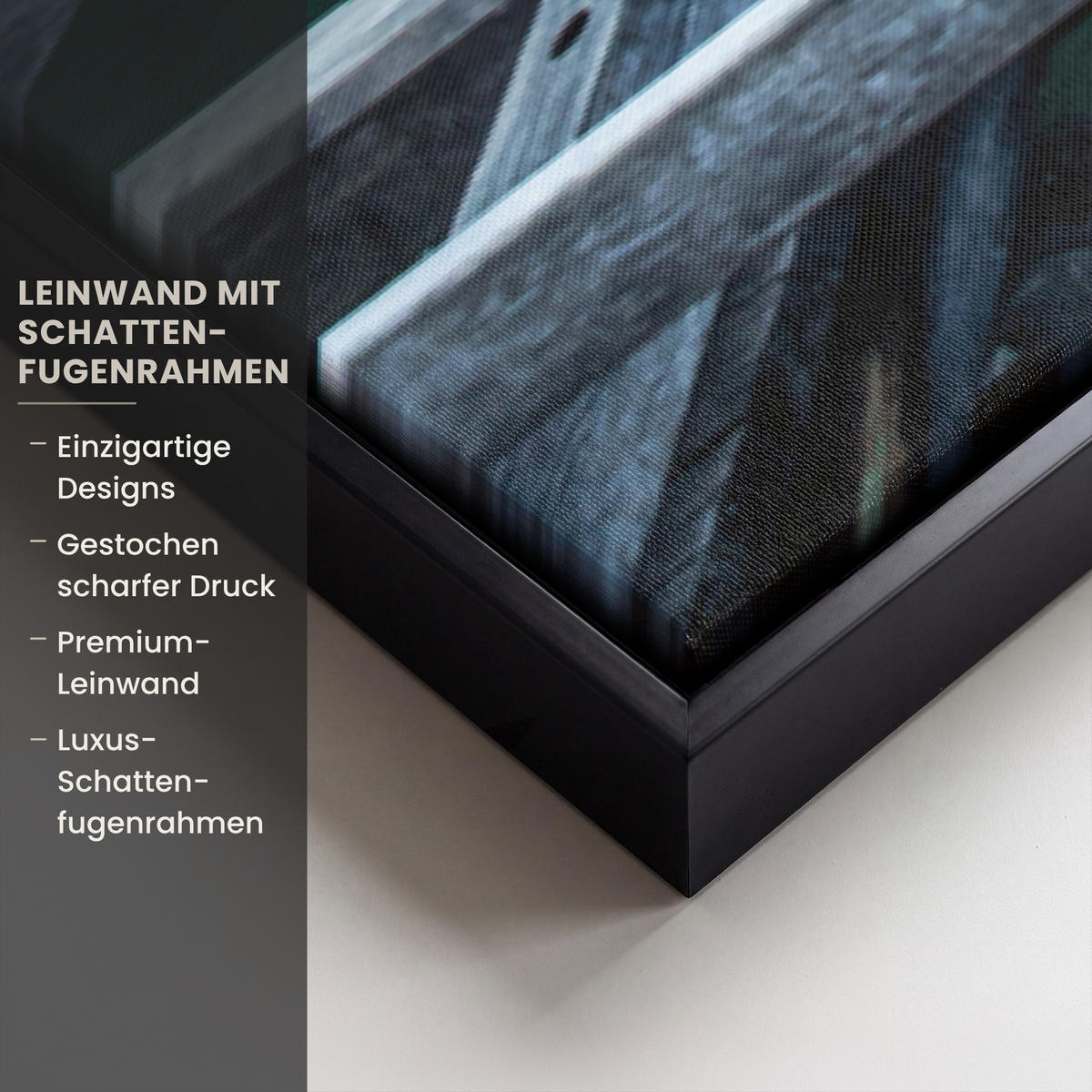LEINWAND Bilder mit Rahmen - Natur - Berge - Schnee - Wald - Boot - 140x90 - Hellgrün, Textil (140/90cm) - MuchoWow