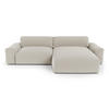 ECKSOFA RECHTS Rastergewebe mit weichem Griff Beige 310cm - Beige, Textil (310/174cm) - Sia Home