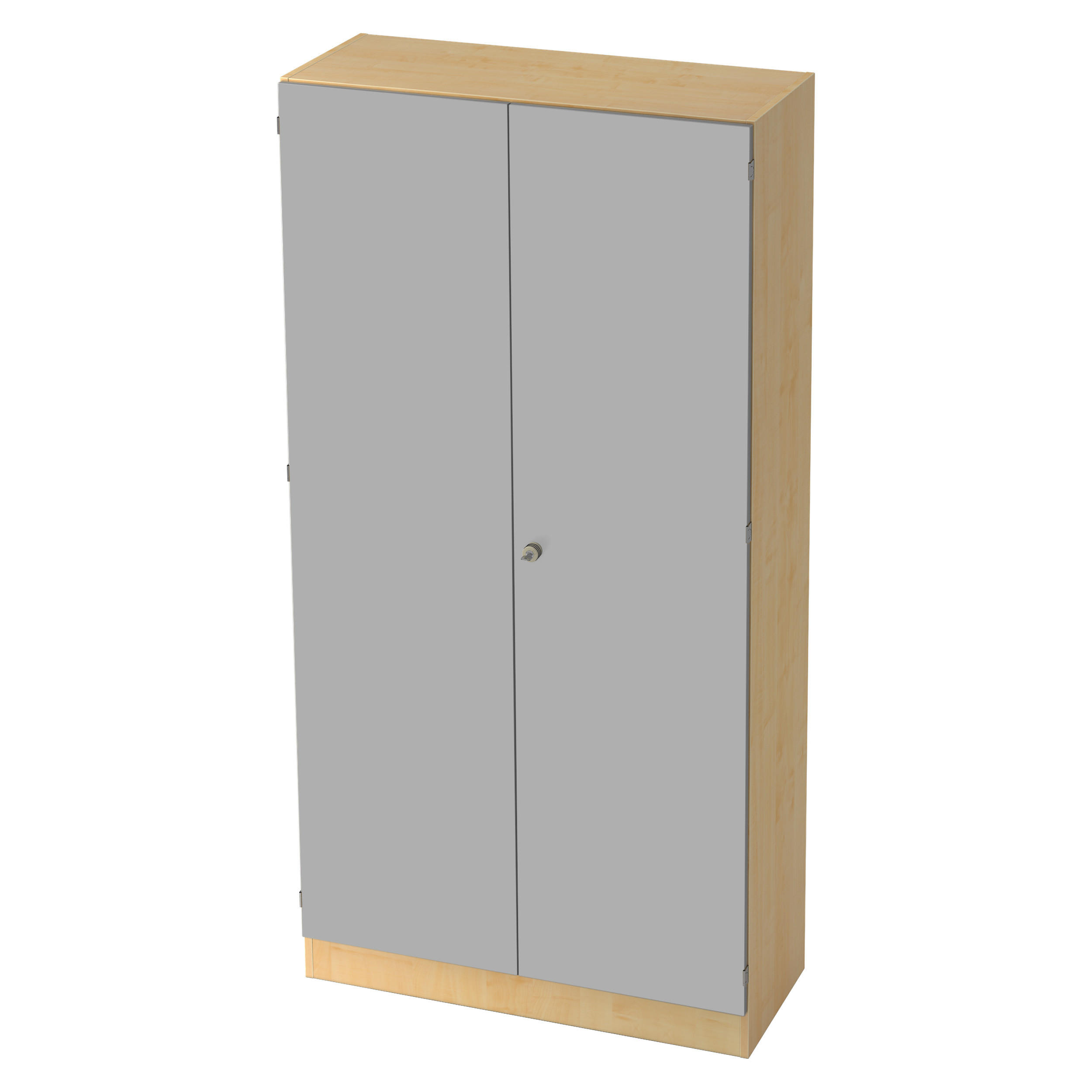 bümö Aktenschrank Ahorn, Silber 100x200.4x42 cm