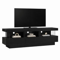 TV-ELEMENT mit LED 160 x 38 x 50,5 cm Schwarz Hochglanz - Schwarz, Holzwerkstoff (38/50.5/160cm) - Beauniv