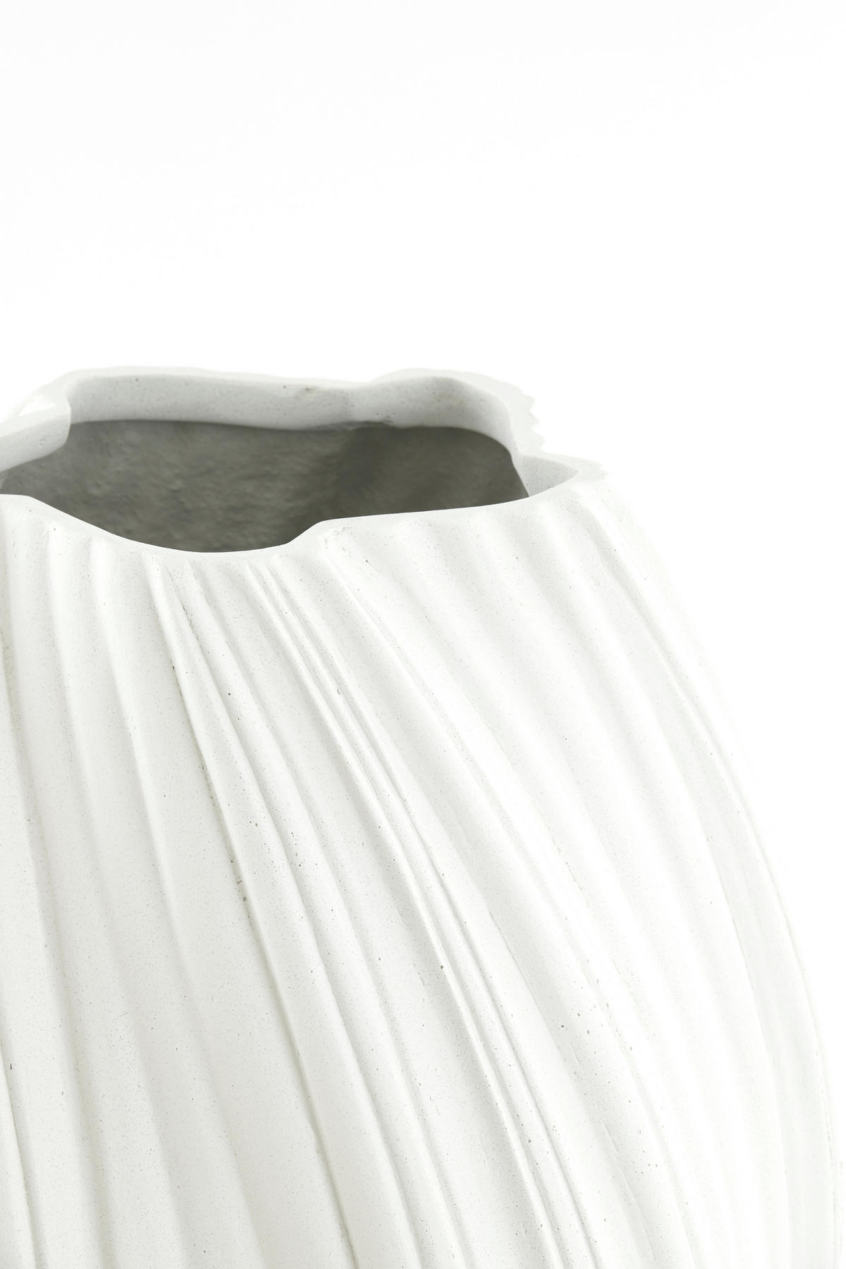 VASE Yatung Weiß Ø52/81 cm - Weiß, Stein (81cm) - Light & Living