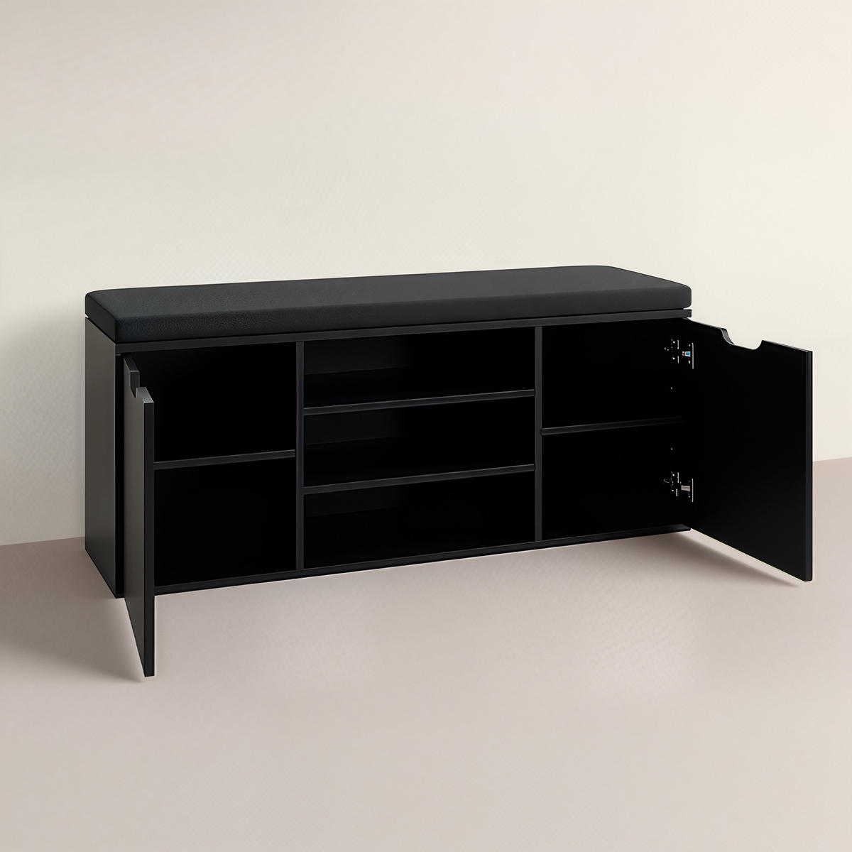 SCHUHSCHRANK Porta 103/30/46 cm - Schwarz, Holzwerkstoff (30/46/103cm) - BOXIMO