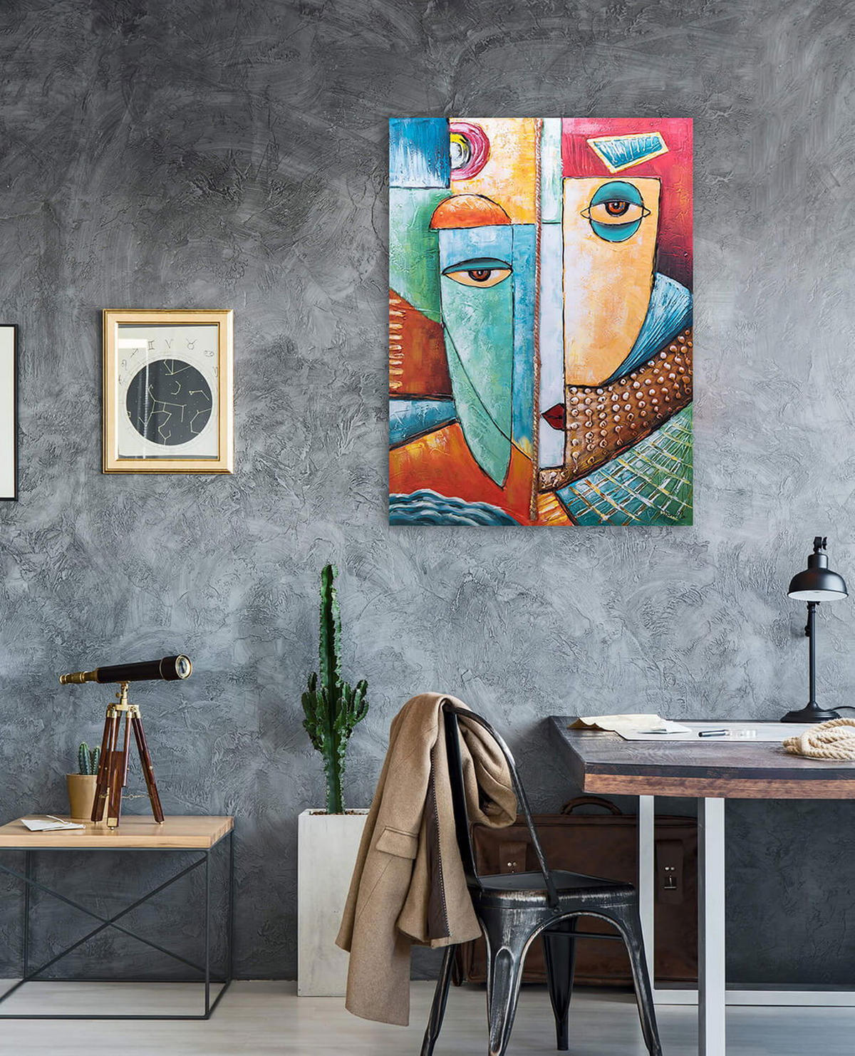 ACRYLBILD HANDGEMALT 75/100 cm - Multicolor, Holz/Textil (75/100cm) - KUNSTLOFT