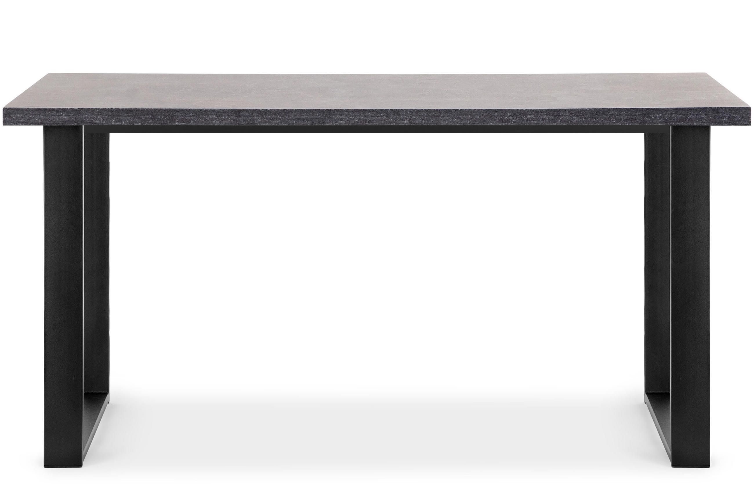 ESSTISCH CETO ausziehbar rechteckig Loft-Stile, grau - Schwarz/Grau, Holz/Metall (80/150/77cm) - KONSIMO®