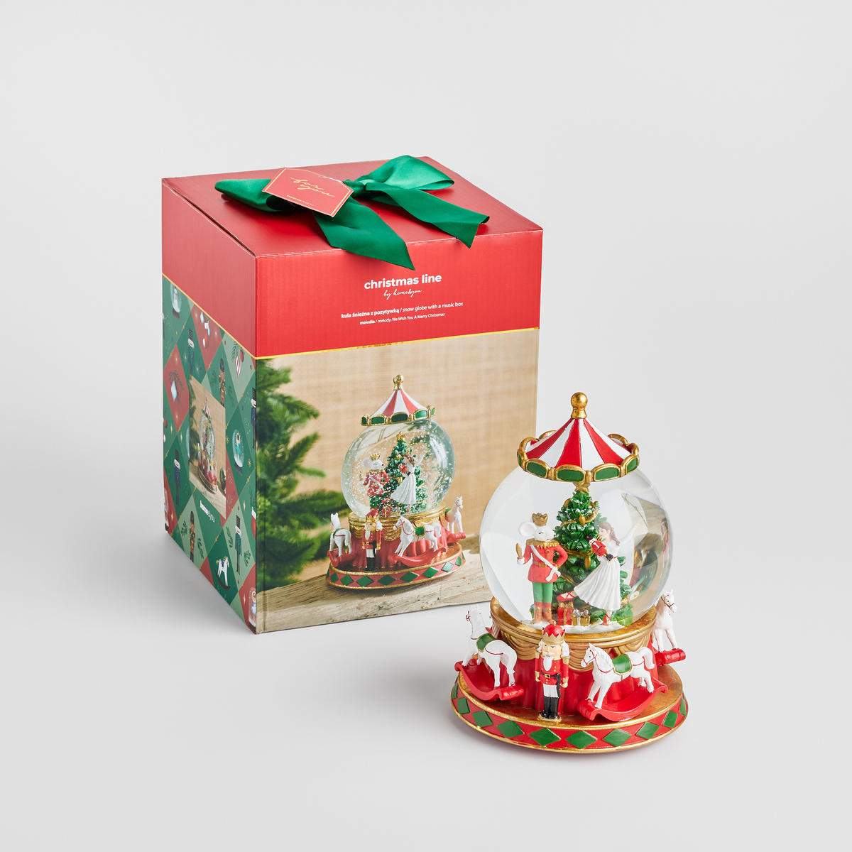 SCHNEEBALL Mit Spieluhr Frostis - Rot, Glas (15/21/15cm) - home&you