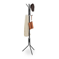 GARDEROBENSTÄNDER - Schwarz, Metall (40/169/48cm) - Relaxdays