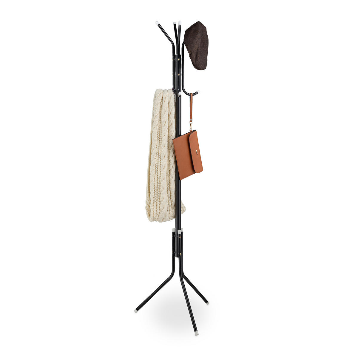 GARDEROBENSTÄNDER - Schwarz, Metall (40/169/48cm) - Relaxdays