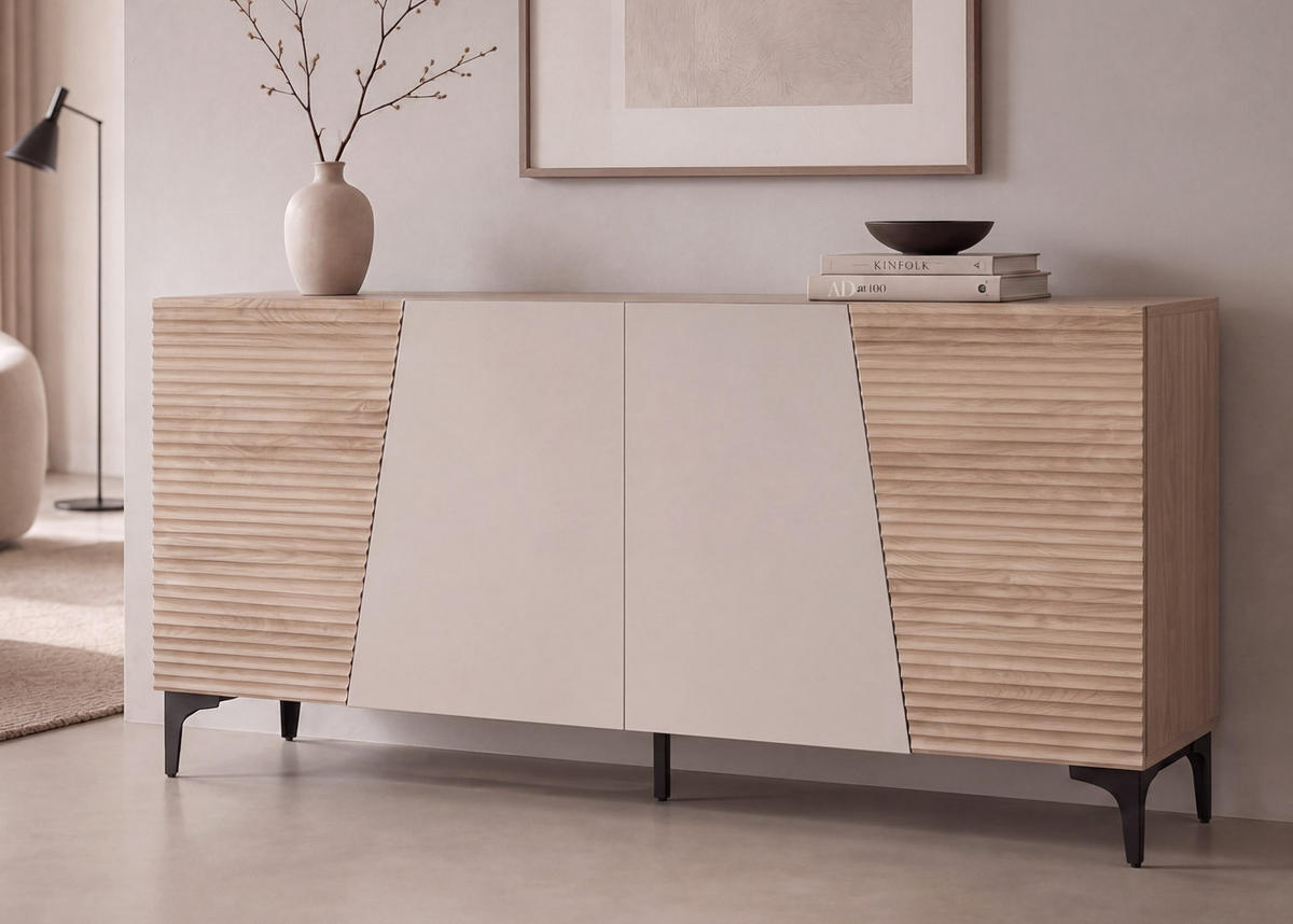 SIDEBOARD Eiche Dekor - Eiche Wotan, Holz (160/80/42cm) - MCW