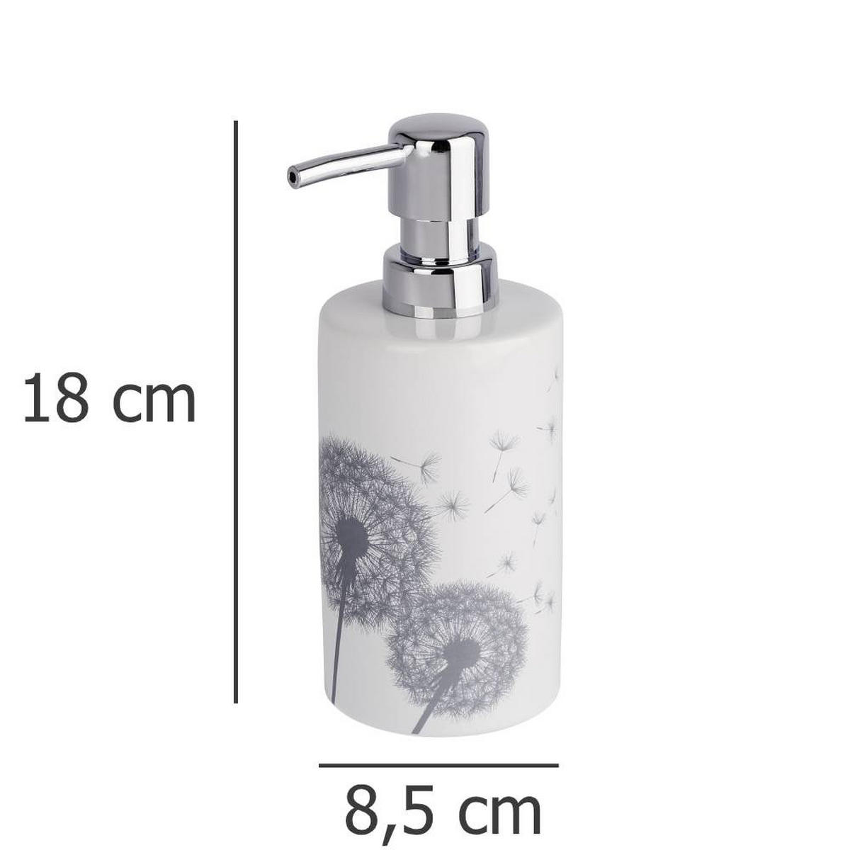 FLÜSSIGSEIFEN-SPENDER Keramik 0.36 l 7/8/18 cm - Weiß, Keramik (8/18/7cm) - Wenko