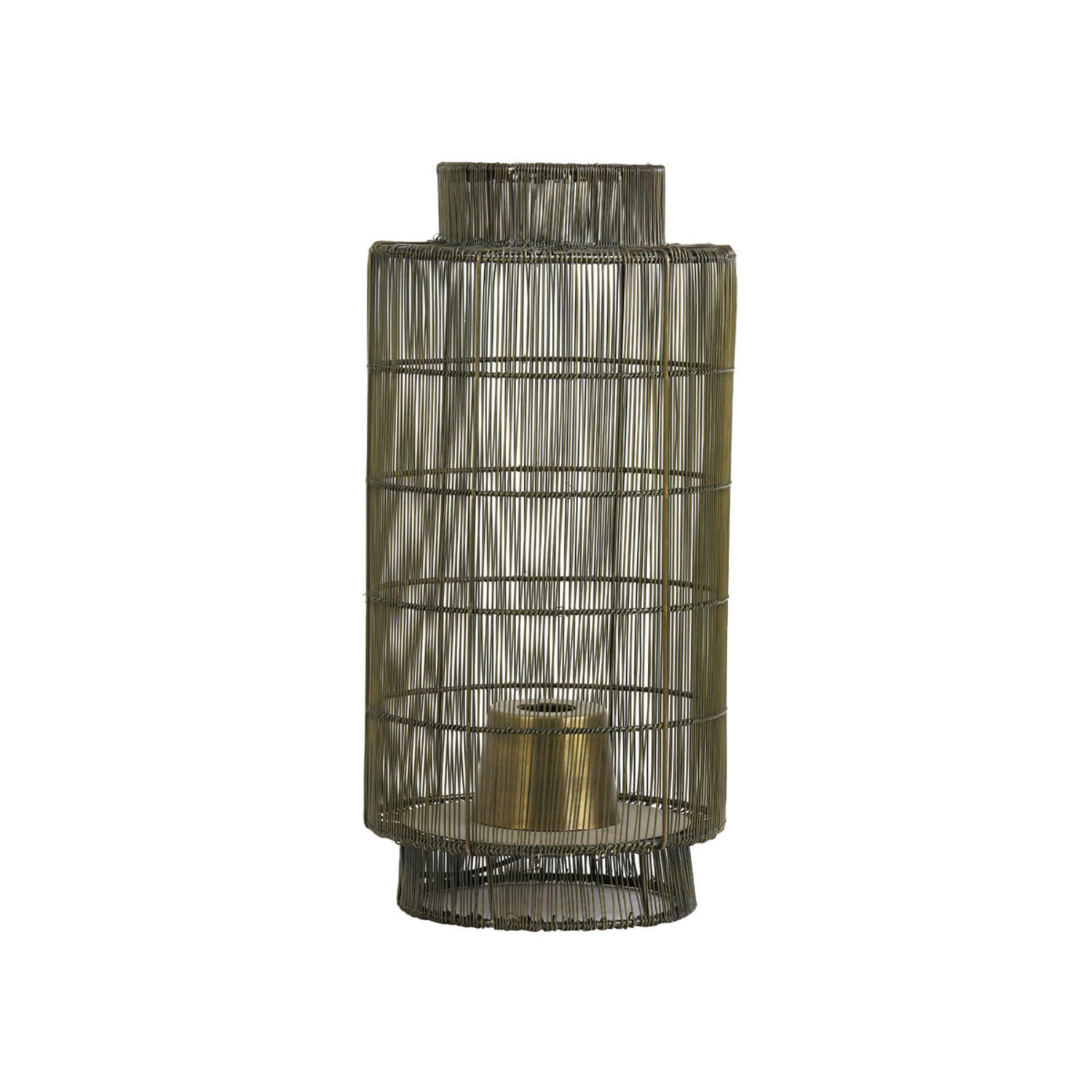 TISCHLAMPE Gruaro Bronze Ø24/52 cm - Bronzefarben, Metall (24/24/52cm) - Light & Living