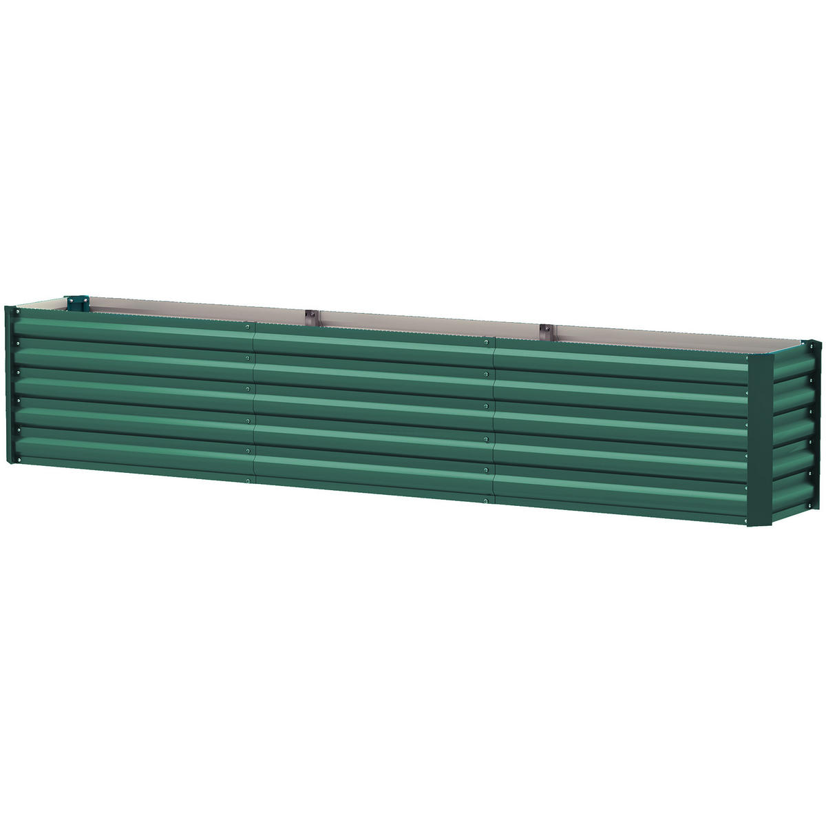 HOCHBEET DE-12178 240/40/45 cm offener Boden Grün - Grün, Metall (240/45/40cm) - ComfortXL
