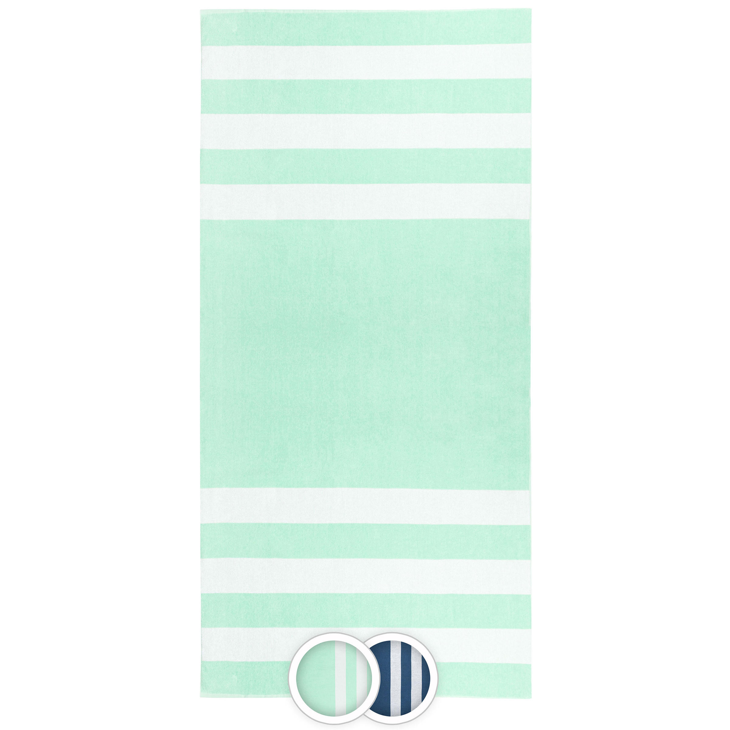 STRANDTUCH, 100x200 cm, 100% Baumwolle, Blau - Grün, Textil (100/200cm) - Zollner