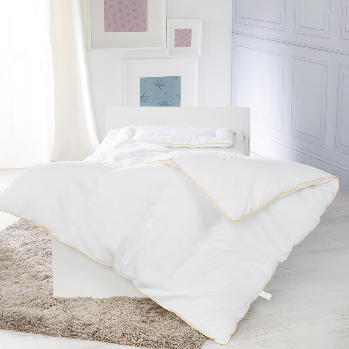 BETTINLETT 100 x 135 - Weiß, Textil (100/135cm) - Roba