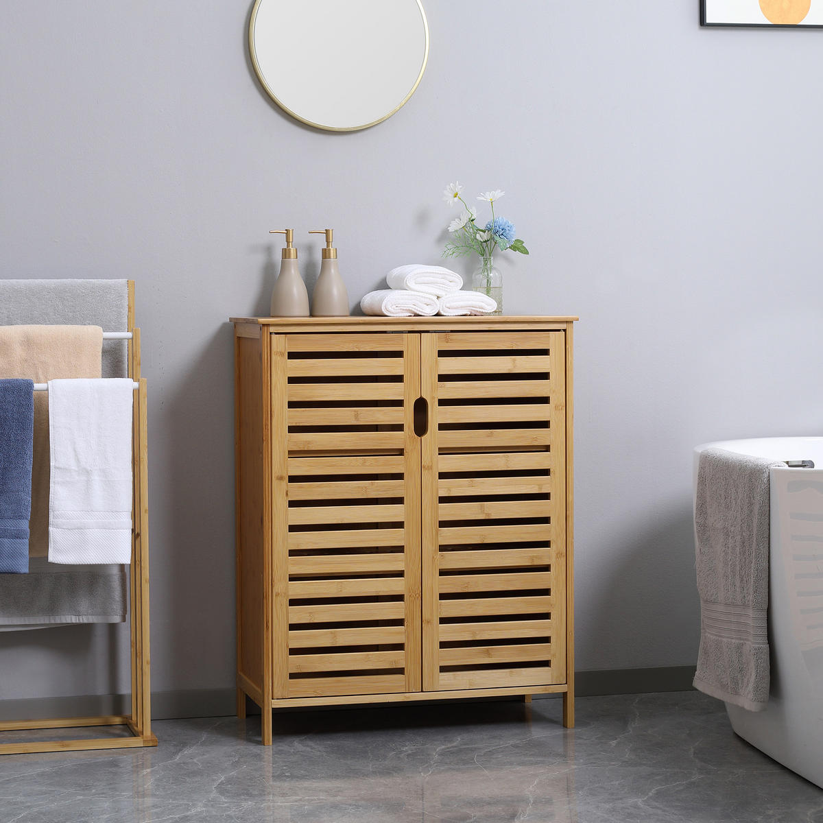 MEHRZWECKSCHRANK Naturfarben 32.0/68.0/86.0 cm - Naturfarben, Holz (68/86/32cm)