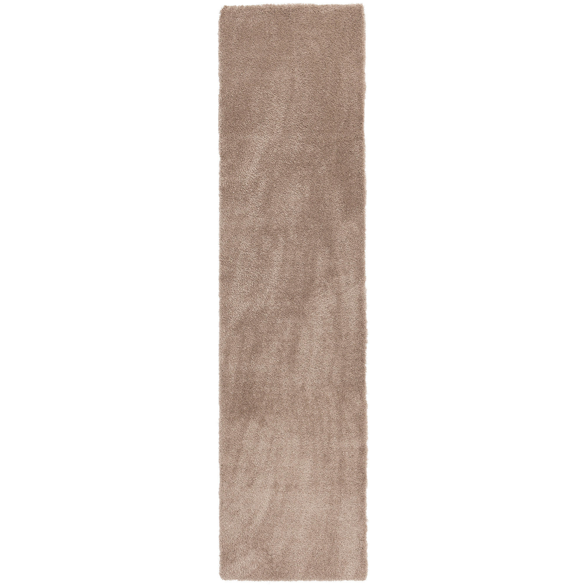 LUXUS HOCHFLOR LANGFLOR TEPPICH LÄUFER HARMONY - Taupe, Textil (80/160cm) - Snapstyle