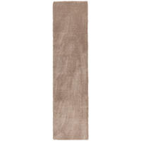LUXUS HOCHFLOR LANGFLOR TEPPICH LÄUFER HARMONY - Taupe, Textil (80/160cm) - Snapstyle