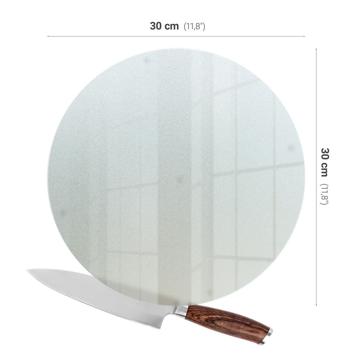 GLASPLATTE Ø30 cm transparent - Transparent, Glas (30/30/0.4cm) - Wallfluent