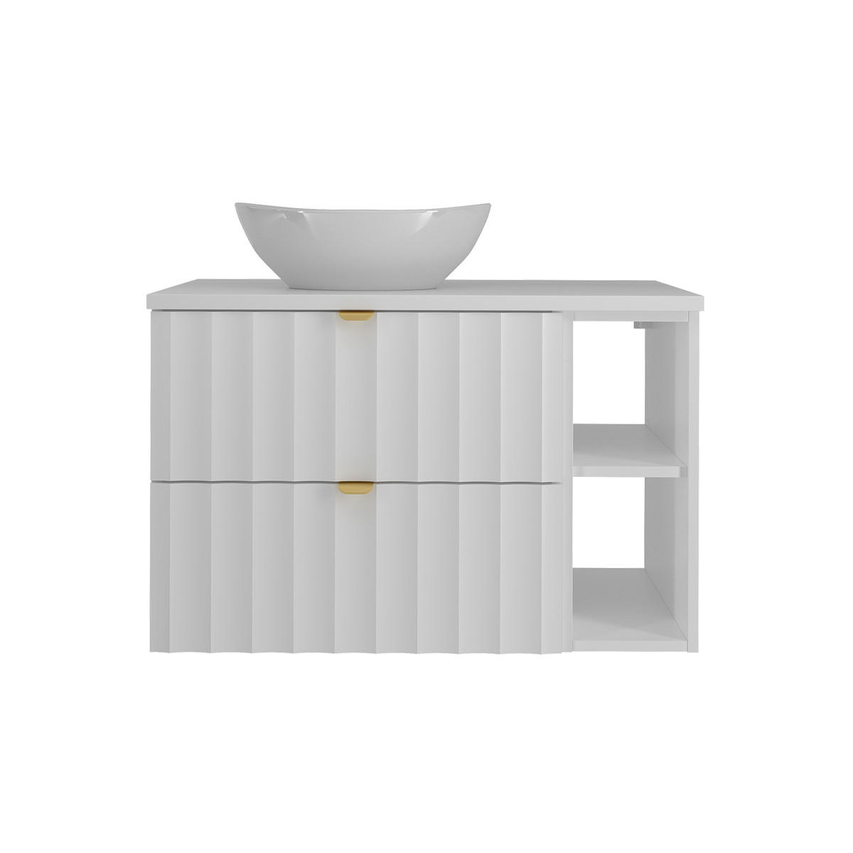 WASCHTISCH 80.6cm Lexa Weiß - Weiß, Holzwerkstoff (80.6/52.2/46.5cm) - Petits-meubles