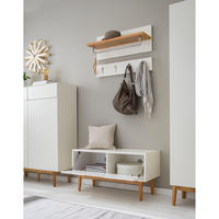 GARDEROBENSET 5-TEILIG - Teilmassivholz - Weiß, Holz/Holzwerkstoff (301/193/40cm) - home24