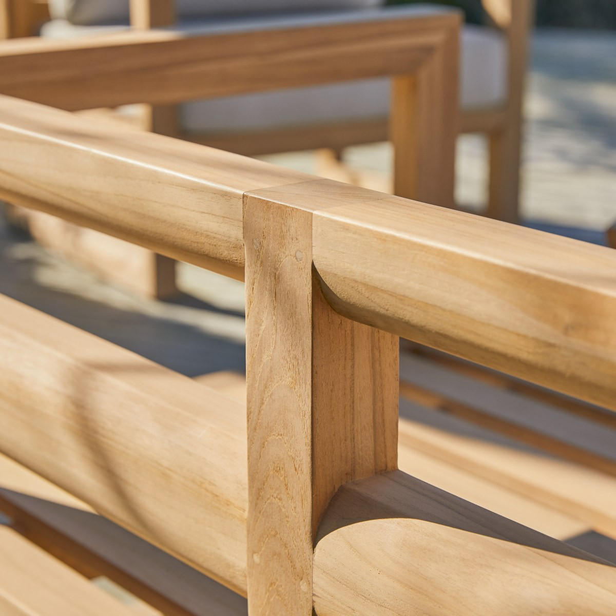 GARTENBANK Noah Weiß aus Teak - Weiß, Holz (201/63/70cm) - Tikamoon