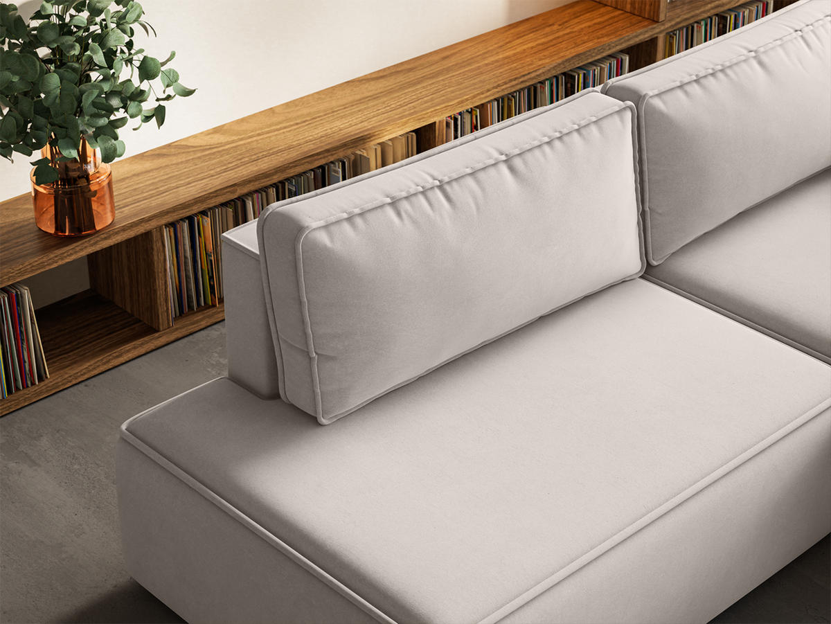 ECKSOFA Sarro mit Schlaffunktion, Weiß - Weiß, Textil (260/165cm) - Fedve