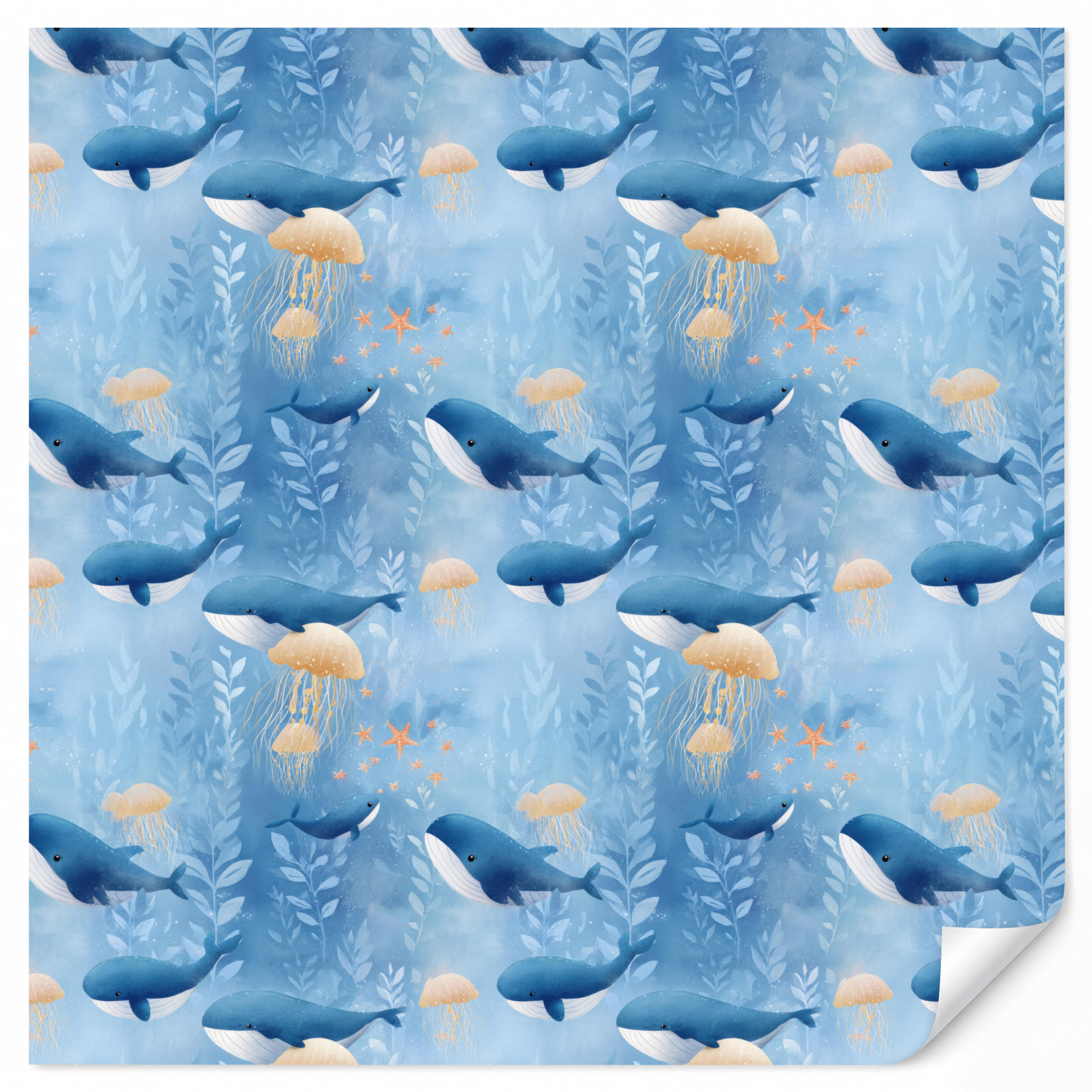 OnlyWow Kindertapete Blau 280x260 cm